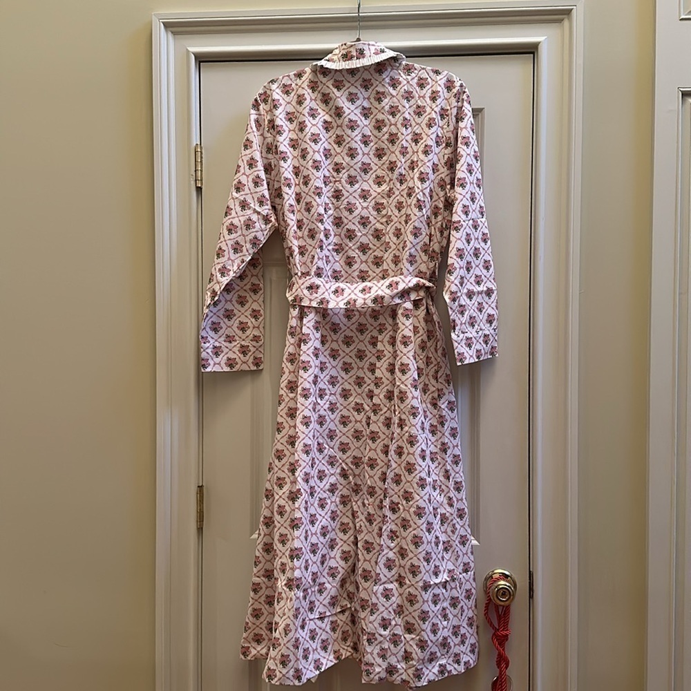 Mrs. Alice Pink Bouquet Dressing Gown Floral Patterned Robe House Dress Szxs-S — image 8 of 8